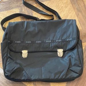 Black Lesportsac Convertible Messenger/Crossbody Bag